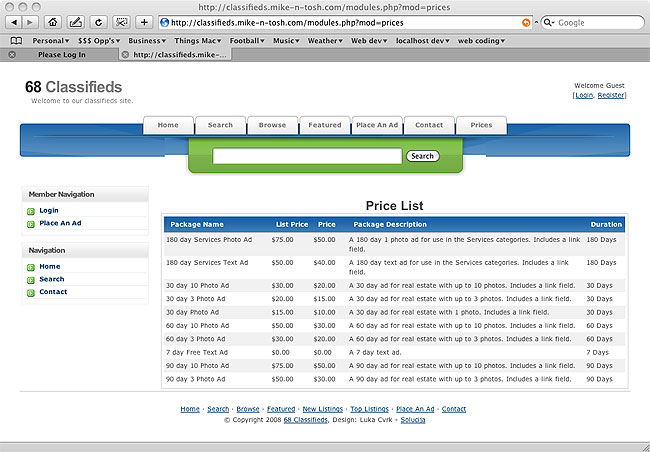 Prices Module